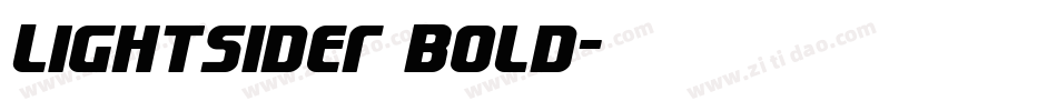 Lightsider Bold字体转换